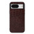 Google Pixel 8 Crocodile Texture Genuine Leather Phone Case - Coffee