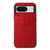 Google Pixel 8 Crocodile Texture Genuine Leather Phone Case - Red
