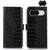 Google Pixel 8 Crocodile Top Layer Cowhide Leather Phone Case - Black