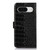 Google Pixel 8 Crocodile Top Layer Cowhide Leather Phone Case - Black
