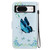 Google Pixel 8 Crystal Texture Colored Drawing Leather Phone Case - Blue Pansies