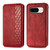 Google Pixel 8 Cubic Grid Pressed Magnetic Leather Phone Case - Red
