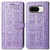 Google Pixel 8 Cute Cat and Dog Embossed Leather Phone Case - Purple