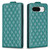 Google Pixel 8 Diamond Lattice Vertical Flip Leather Phone Case - Green