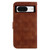 Google Pixel 8 Double 8-shaped Embossed Leather Phone Case - Brown