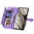 Google Pixel 8 Embossed Flower Zipper Leather Phone Case - Purple