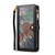 Google Pixel 8 ESEBLE Star Series Lanyard Zipper Wallet RFID Leather Case - Black