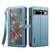 Google Pixel 8 ESEBLE Star Series Lanyard Zipper Wallet RFID Leather Case - Blue