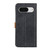Google Pixel 8 European Floral Embossed Copper Buckle Leather Phone Case - Black