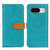 Google Pixel 8 European Floral Embossed Copper Buckle Leather Phone Case - Blue