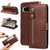 Google Pixel 8 Fashion Calf Texture Zipper Leather Phone Case - Brown