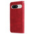 Google Pixel 8 Fashion Calf Texture Zipper Leather Phone Case - Red