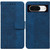 Google Pixel 8 Geometric Embossed Leather Phone Case - Blue