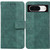 Google Pixel 8 Geometric Embossed Leather Phone Case - Green