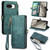 Google Pixel 8 Geometric Zipper Wallet Side Buckle Leather Phone Case - Green