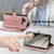 Google Pixel 8 Geometric Zipper Wallet Side Buckle Leather Phone Case - Pink