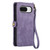 Google Pixel 8 Geometric Zipper Wallet Side Buckle Leather Phone Case - Purple