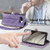 Google Pixel 8 Geometric Zipper Wallet Side Buckle Leather Phone Case - Purple