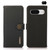 Google Pixel 8 KHAZNEH Custer Genuine Leather RFID Phone Case - Black