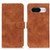 Google Pixel 8 KHAZNEH Retro Texture Flip Leather Phone Case - Brown