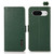 Google Pixel 8 KHAZNEH Side-Magnetic Litchi Genuine Leather RFID Phone Case - Green