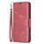 Google Pixel 8 Lambskin Texture Pure Color Flip Leather Phone Case - Red