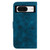 Google Pixel 8 Lily Embossed Leather Phone Case - Dark Blue