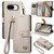 Google Pixel 8 Love Zipper Lanyard Leather Phone Case - Gray
