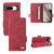 Google Pixel 8 Magnetic Clasp Leather Phone Case - Red Google Pixel 8 Magnetic Clasp Leather Phone Case - Red