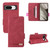 Google Pixel 8 Magnetic Clasp Leather Phone Case - Red