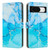 Google Pixel 8 Painted Marble Pattern Leather Phone Case - Blue Green