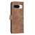 Google Pixel 8 Plaid Embossed Leather Phone Case - Brown