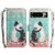 Google Pixel 8 Pro 3D Colored Horizontal Flip Leather Phone Case - Black White Cat