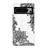 Google Pixel 8 Pro 3D Painting Pattern Flip Leather Phone Case - Diagonal Black Flower