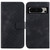 Google Pixel 8 Pro 7-shaped Embossed Leather Phone Case - Black