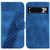 Google Pixel 8 Pro 7-shaped Embossed Leather Phone Case - Blue