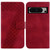 Google Pixel 8 Pro 7-shaped Embossed Leather Phone Case - Red