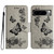 Google Pixel 8 Pro Butterfly Embossed Flip Leather Phone Case - Grey