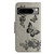 Google Pixel 8 Pro Butterfly Embossed Flip Leather Phone Case - Grey