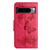 Google Pixel 8 Pro Butterfly Embossed Flip Leather Phone Case - Red