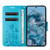 Google Pixel 8 Pro Butterfly Flower Pattern Flip Leather Phone Case - Blue