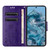 Google Pixel 8 Pro Butterfly Flower Pattern Flip Leather Phone Case - Dark Purple