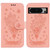 Google Pixel 8 Pro Butterfly Rose Embossed Leather Phone Case - Pink