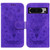 Google Pixel 8 Pro Butterfly Rose Embossed Leather Phone Case - Purple