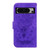 Google Pixel 8 Pro Butterfly Rose Embossed Leather Phone Case - Purple