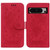 Google Pixel 8 Pro Butterfly Rose Embossed Leather Phone Case - Red
