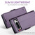 Google Pixel 8 Pro CaseMe 023 Butterfly Buckle Litchi Texture RFID Anti-theft Leather Phone Case - Pearly Purple