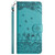 Google Pixel 8 Pro Cat Embossing Pattern Leather Phone Case with Lanyard - Blue