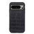 Google Pixel 8 Pro Crocodile Texture Genuine Leather Phone Case - Black