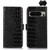 Google Pixel 8 Pro Crocodile Top Layer Cowhide Leather Phone Case - Black